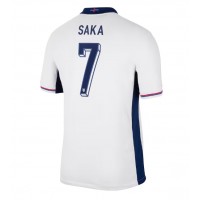 Camisa de Futebol Inglaterra Bukayo Saka #7 Equipamento Principal Europeu 2024 Manga Curta
